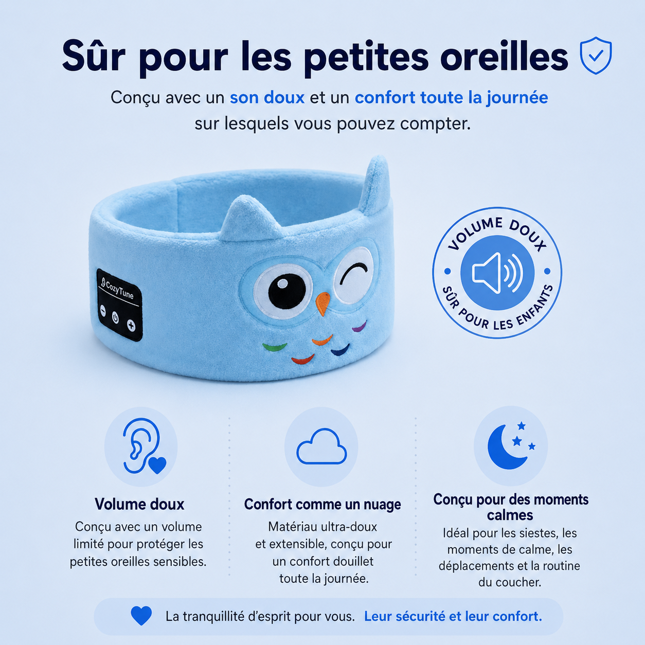 NapBuds™ – Bandeau audio Bluetooth pour enfants